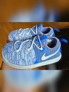 Sz 10C Toddler Kids NIKE KD9 Game Royal White Athletic Shoes